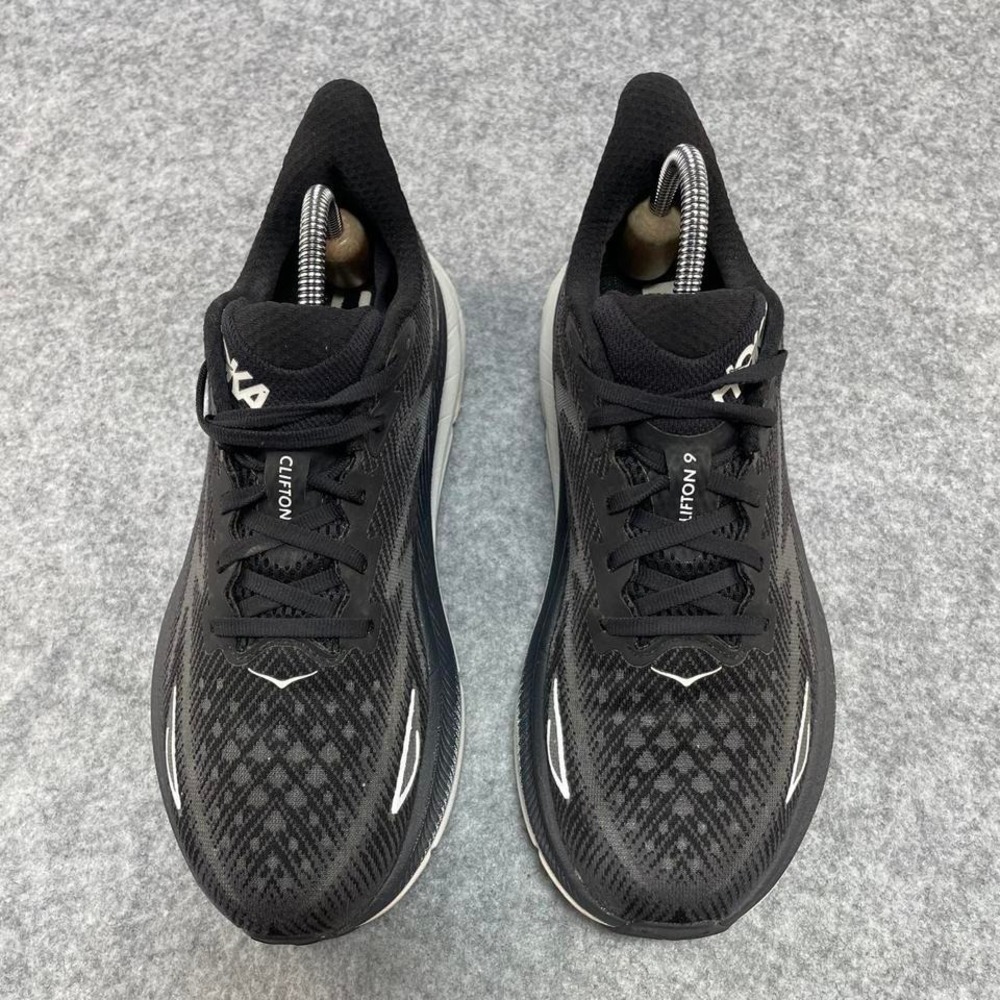 Women Hoka One One black Clifton 9 trainers. Size US 10 running trailrunning - Picture 4 of 6